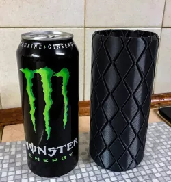 Monster Energy Drink Koozie - Vase/Spiral Print - V2