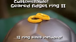 Print-in-place geared fidget ring  II