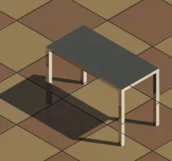 Revit family table-stand kitchen  Семейство Revit стол-подставка кухонная