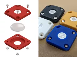 Rugged AirTag Key Ring Case