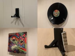 Screwless wall holder for vinyl records