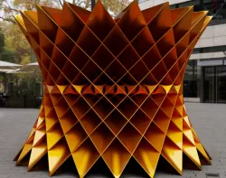 Shape derived from a hollowed tetrahedron
