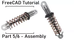 Shock Absorber Assembly FreeCAD Tutorial