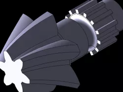 Simple helical gear