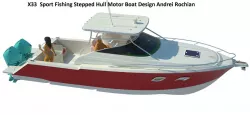 Stepped  Hull  Sport Fishing Boat Design