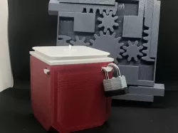 The Possible Print: Lockable Print-in-Place Geared Latch Box