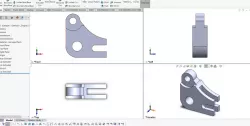 Toggle  Lever ! Solidworks Basic Tutorial for Beginners ! Solidworks Training Exercises - 6