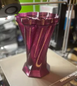 Twisted Vase with Arrangement Insert