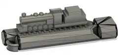 Whistle Train Steam Engine Narrow Gauge With Hook