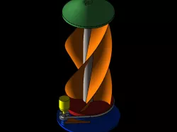 Wind Turbine 3d model with ani,ation in solidworks 2020