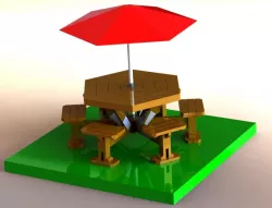 6 SEAT HEX PICNIC TABLE