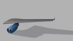 A320 ceo version wing (not neo) with engine