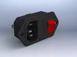 AC Power Socket 3 pin 250V 10A AC-17 (IEC3 C14)