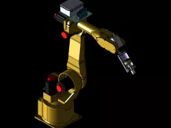 Articulated industrial robot arm