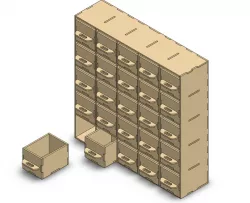 Electronics drawers, laser cut