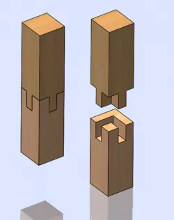 ENTURE A TENON CHEVRONNÉ