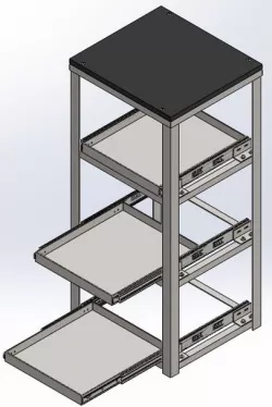 Fixture Table w/ Slide Drawers