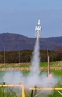 Flying Y-wing Model Rocket