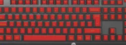HP 100 Wired USB Red Keyboard