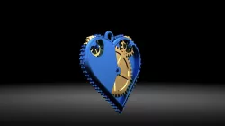 Mechanical heart pendant