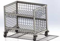 Mesh Sided Shelf Trolley / Mesh Bin / Mesh Box Pallet