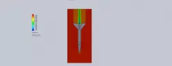 missile rocket model including CFD simulation