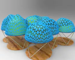 Mushrooms Paneling Candy Umbrella