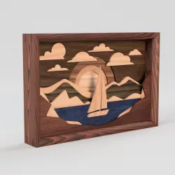 Sailboat picture cutout.