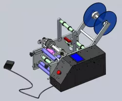 Semi automatic round bottle labeling machine