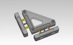 Square with edge clamps