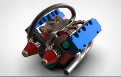 V-6 Engine in SOLIDWORKS