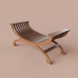Wooden plywood chair.