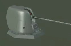 127mm Mk45 L54 Mod0-2 naval gun 3D model