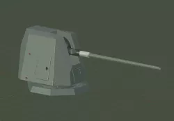 127mm Mk45 L62 Mod4 naval gun 3D model