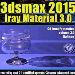 3ds max 2015 Iray Material Volume 3 cd front 3D model