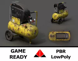 Air compressor 3 Low-poly  3D model