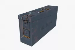 AMMO BOX GERMAN WW2 GREY 3D model
