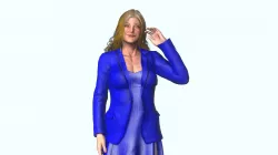 Animated  3D  model   Charlize Theron  Low-poly  3D model