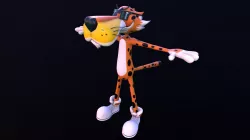 Asset - Cartoons - Character - Chester - Pepsi Low-poly  3D model