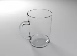 Beer cup glass Low-poly  3D model