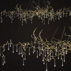 Bijout Oval Chandelier by Serip Lighting 3D model