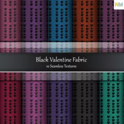 Black Valentine Seamless Textures Set Texture