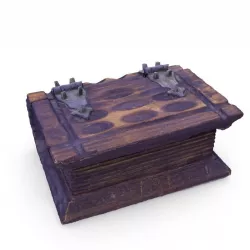 Book Chest Box 05 - Low and High Poly versions Low-poly  3D model