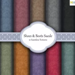 Boots Rough Suede Fabrics Seamless Textures Set Texture