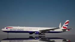 British Airways 777 9X New 3D model