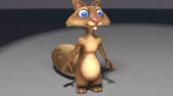 Cartoon Squirrel Low-poly  3D model