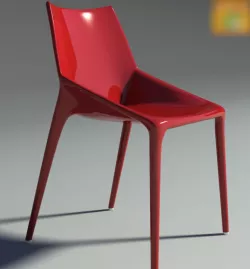 Chair Outline Red  3D model