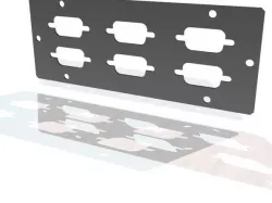 Chameleon 6-port DB9 faceplate
