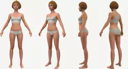 Character - Female Body Base Low-poly  3D model