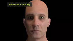 Cinematic Male 001 - Advanced Body - Face Rig - GUI Low-poly  3D model